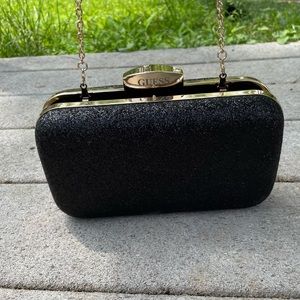 Guess Black Canvas Clutch
